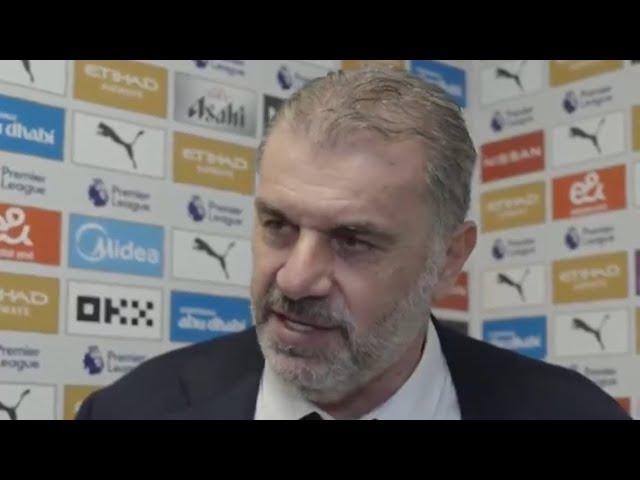 Man City 0-4 Spurs Ange Postecoglou Interview | Manchester City v Tottenham Hotspur | Premier League