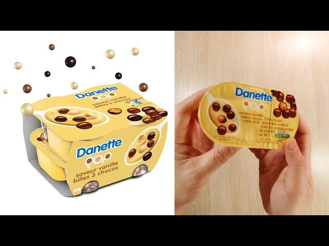 DANETTE Pop Vanilla Dessert with Crispy Chocolate Biscuit Balls Unboxing & Unpacking 