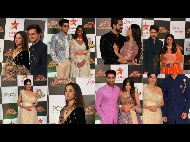 Couple At Star Parivaar Award 2024 Hitesh  Bhavika Ankit Rutuja Samridhii Shukla Rohit Hiba Nawab