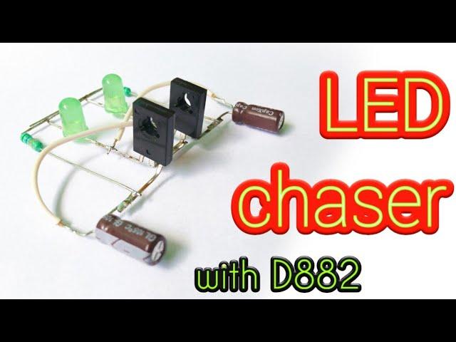 LED chaser with D882 transistor || by es tech knowledge