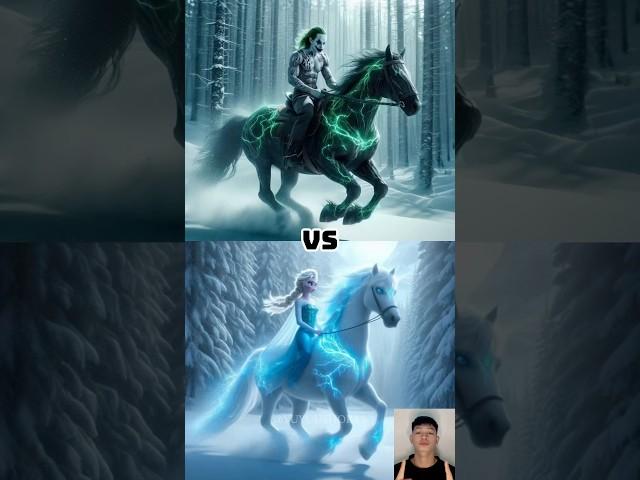 The Final Battle Between Joker Black Horse Vs Elsa and Anna, Spider-Man