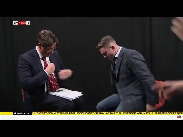 Sky news Jason Farrell LIES 6 times in 60 seconds in interview with Tommy Robinson!