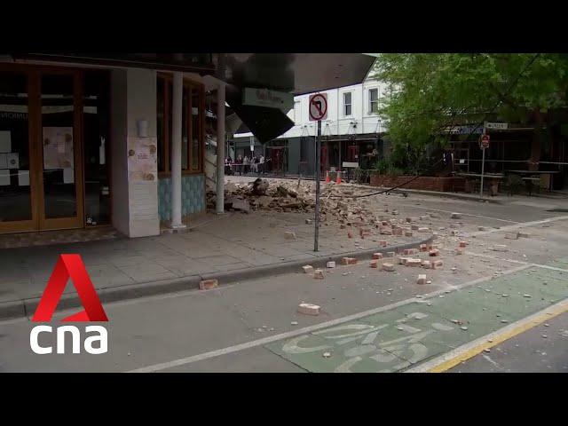 Buildings damaged in Melbourne after 6.0-magnitude earthquake