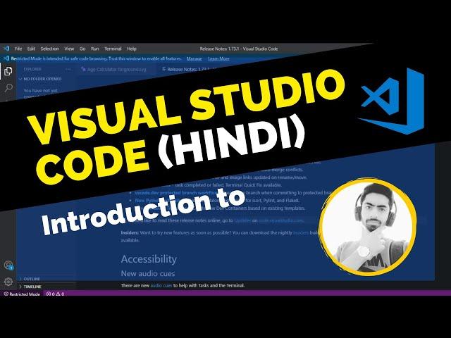 Introduction to Visual Studio Code in Hindi - Getting Started with VS Code