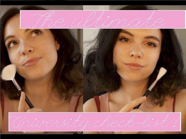 ULTIMATE UNIVERSITY CHECKLIST.. WHAT THEY DON'T TELL YOU || NO FOUNDATION make-up ft. debt