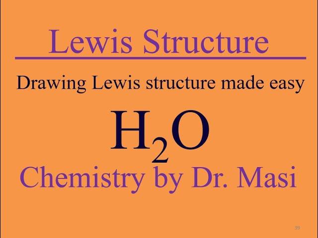 How to Draw Lewis structure for H2O water