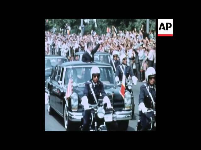 SYND 2-8-69 PRESIDENT NIXON ARRIVES IN ROMANIA