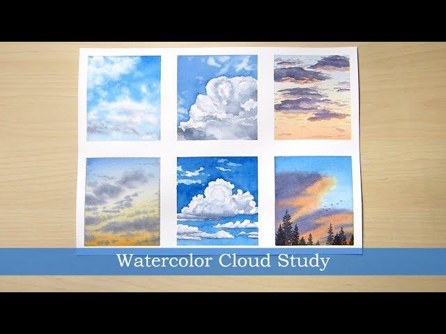 Watercolor Cloud Study Process