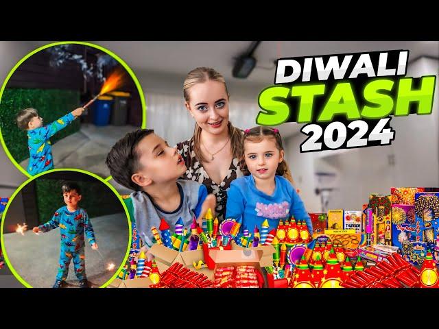 OUR OFFICIAL DIWALI STASH 2024 - Fireworks Vlog With Noah & Hazel