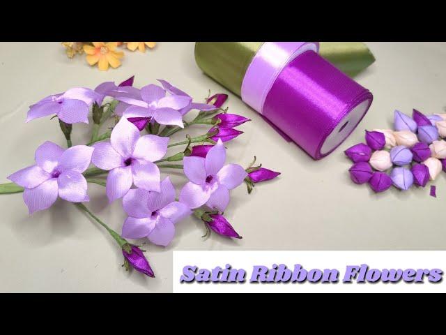 DIY| How To Make satin Ribbon Flower | flower Bouquet #satinribbonflowers