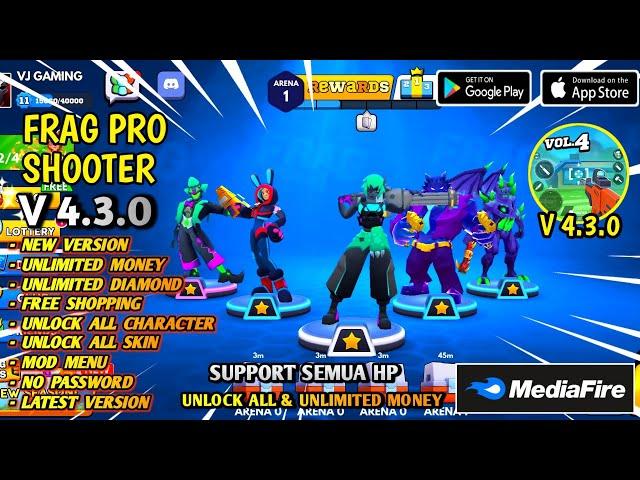 FRAG PROSHOOTER MOD MENU 4.3.0 TERBARU -  Unlimited Money & Unlock All Character