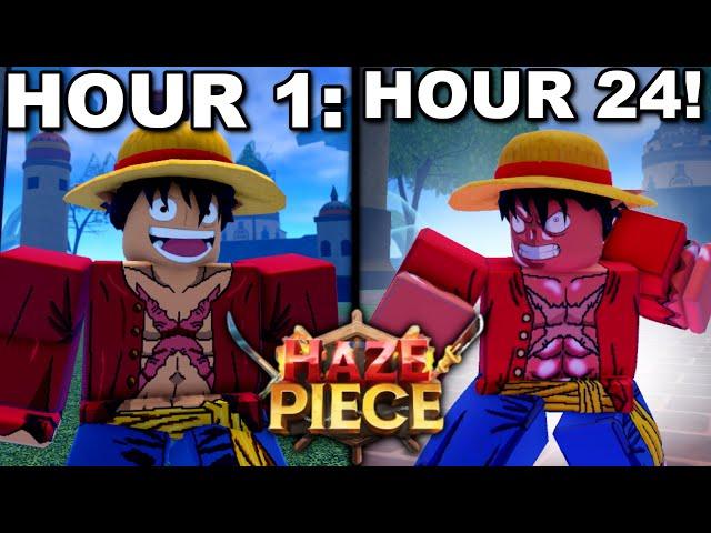 I Spent 24 Hours As Luffy In Roblox Haze Piece... Here's What Happened!