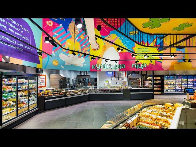 Aisberg equipped Silpo supermarket in Emotional Design