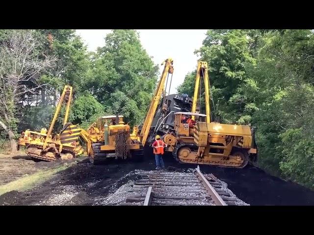 Derailment.....Winter's Rigging preforming a Locomotive Recovery July 26th 2022