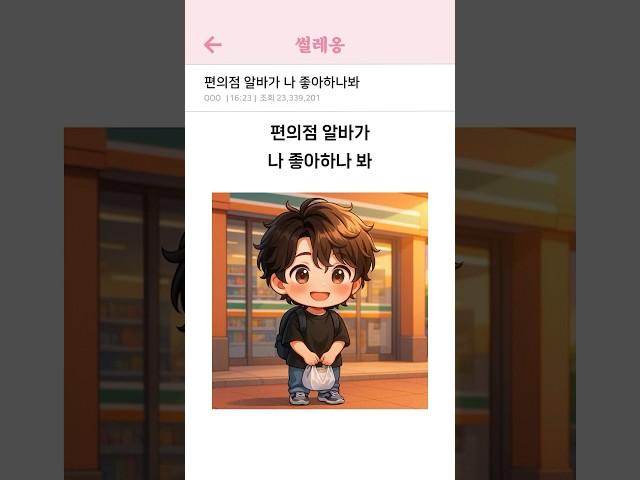 편의점 알바가 나 좋아하나봐  #썰 #설레는썰 #쇼츠 #연애썰 #연애 #애니 #animation  #설렘썰