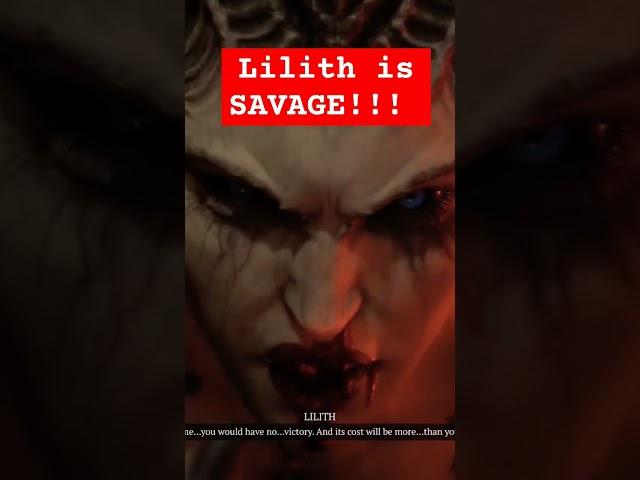 Lilith from Diablo 4 is SAVAGE!