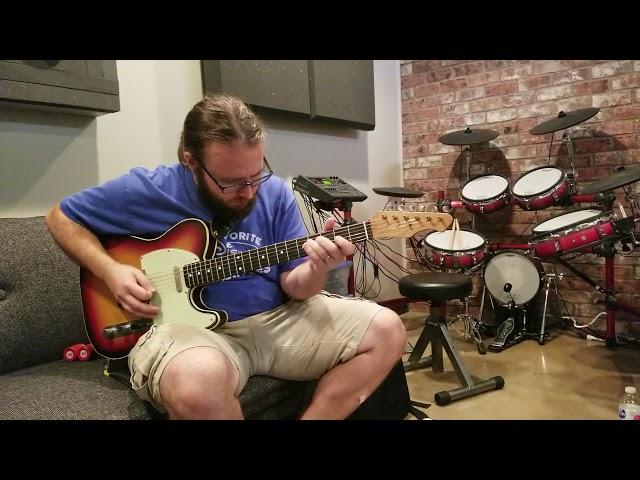 Matt Griffith tracking electric guitar