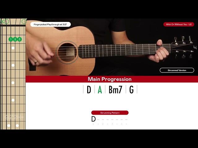 With Or Without You Guitar Cover U2 |Tabs + Chords|