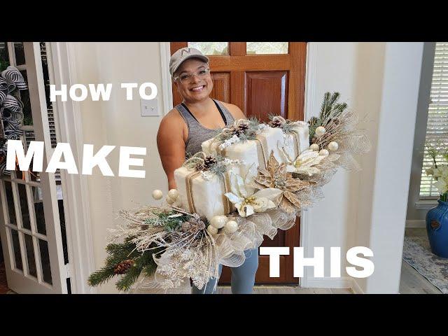 How to Make a White Christmas Centerpiece; Tablescape