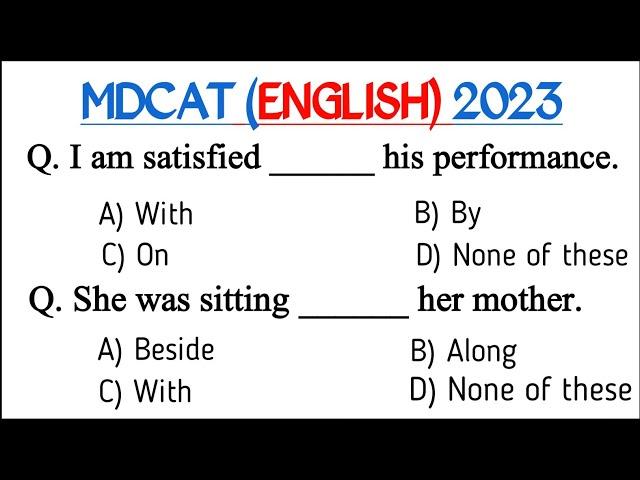 English Mcqs for Mdcat 2023 | English Mcqs for Entry Test | UPSC PPSC FPSC NTS CSS PTS ISSB