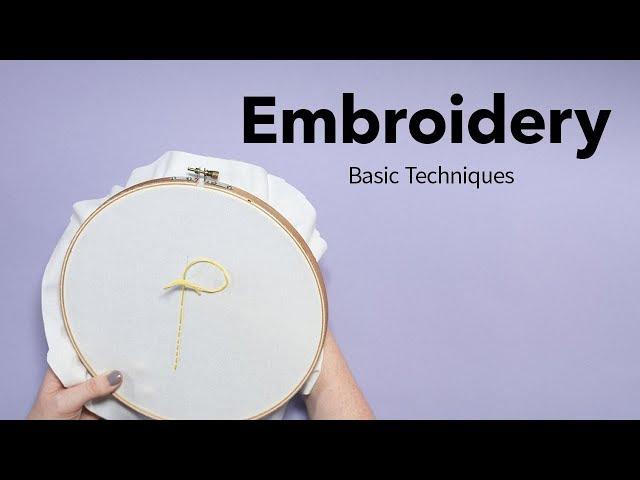 Basic Embroidery Techniques | Beginners' Embroidery Tutorial