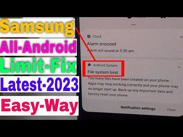 android file system limit | File system limit Problem Solve Latest 2023 | File system limit  fix