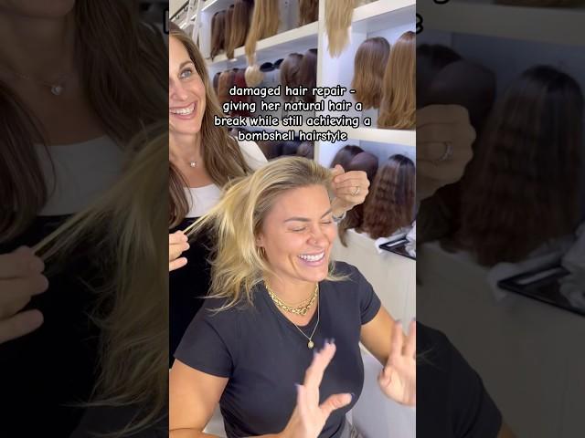 give your damaged hair a break #healthyhairtips #damagedhair #gluelesswig #hairrepair #hairhacks