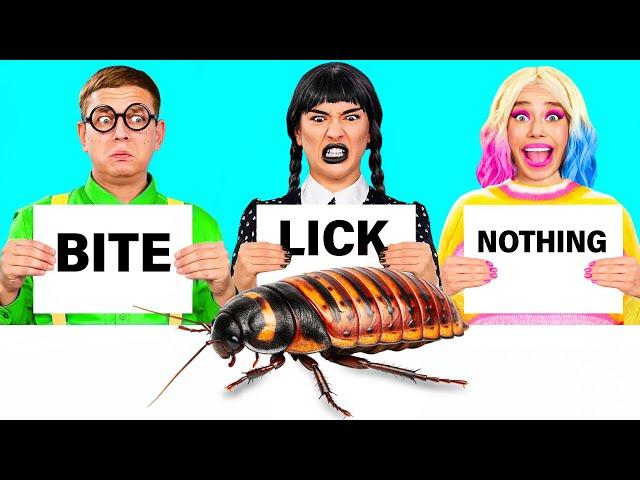 Bite, Lick or Nothing Challenge | Funny Kitchen War by BaRaDa Challenge