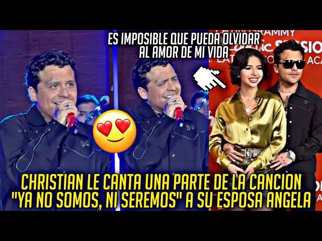 CHRISTIAN SONRIE AL CANTAR ESTA CANCIÓN ¡SIEMPRE FUE DEDICADA A SU ESPOSA ANGELA!