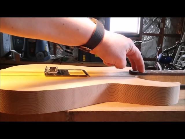 Monster Guitars 023: Neck through Telecaster - Neck break angle explained, and cutting down the body