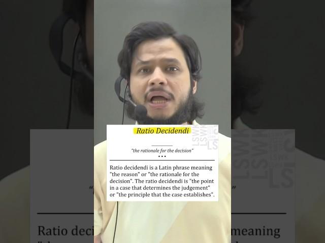 Ratio Decidendi and Obiter Dicta in 1 minute !!