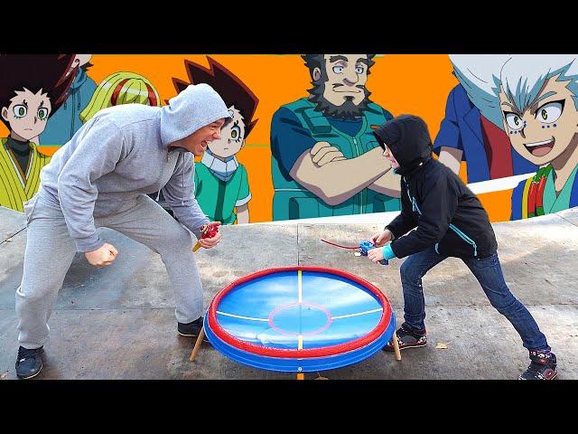 Beyblade Burst GT Rise! Aiga vs Drum Final Voyage! episode 26 / Real Life