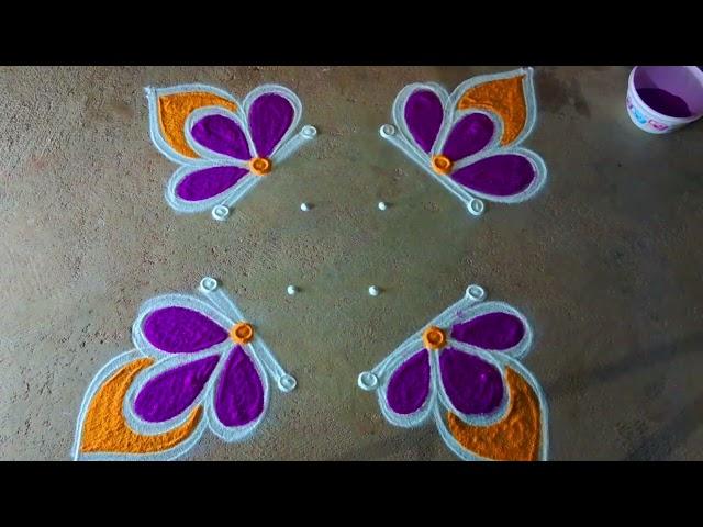 Chithirai madham padikolam4*4 flowers rangoli kolam/pandaga muggulu/trendingrangoli@kanishcreativeas