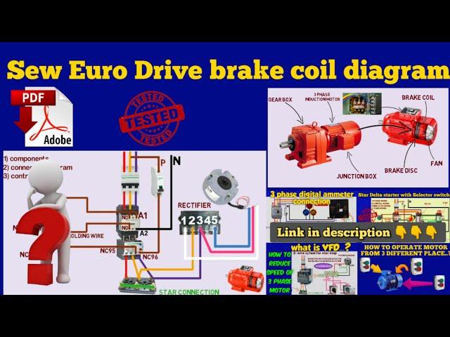 Sew Euro Drive 3 Phase motor Brake Coil Connection