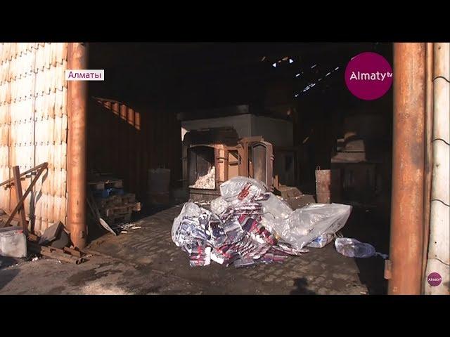 Несколько тысяч пар контрафактных носков сожгли под Алматы (17.01.19)