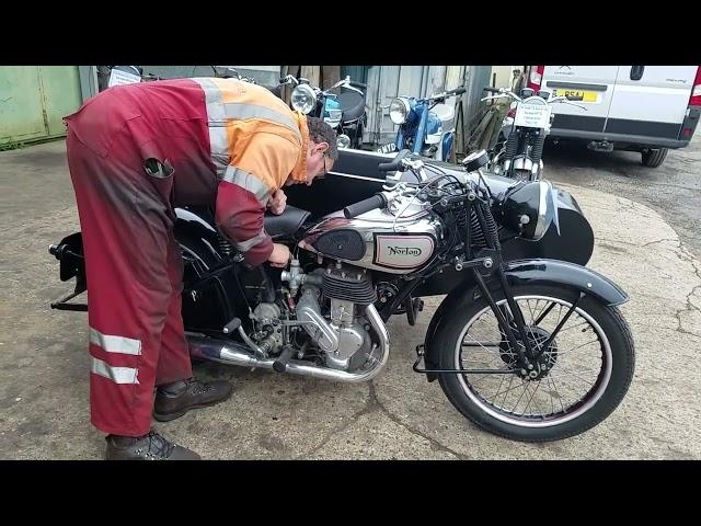 1942 Norton 16H 500cc & sidecar at Andy Tiernans #08990NRT