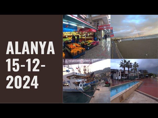 ALANYA 15 ДЕКАБРЯ 2024 ПРОГУЛКА ПОД ДОЖДЕМ ROMKA ROKER АЛАНЬЯ ТУРЦИЯ