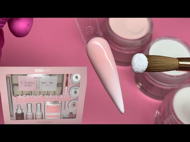 Kiara Sky NEW Acrylic Nail Kit | Unboxing & Ombre Tutorial | beautyxmaira