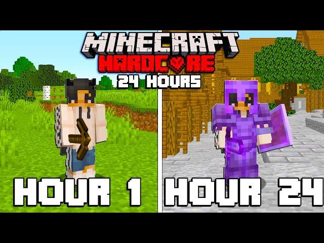 I Played Hardcore Minecraft for 24 Hours STRAIGHT...