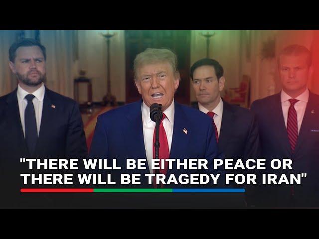 Trump's remarks in full after US strikes on Iran | ABS-CBN News