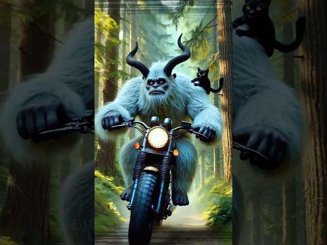 Little cat, big monster  | छोटी बिल्ली बड़ा दानव | Bhoot | Cartoon | Cat | ShortVideo |#shorts #ai