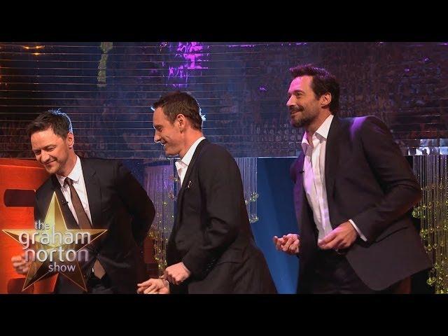 Michael Fassbender, Hugh Jackman & James McAvoy Dance to "Blurred Lines" - The Graham Norton Show