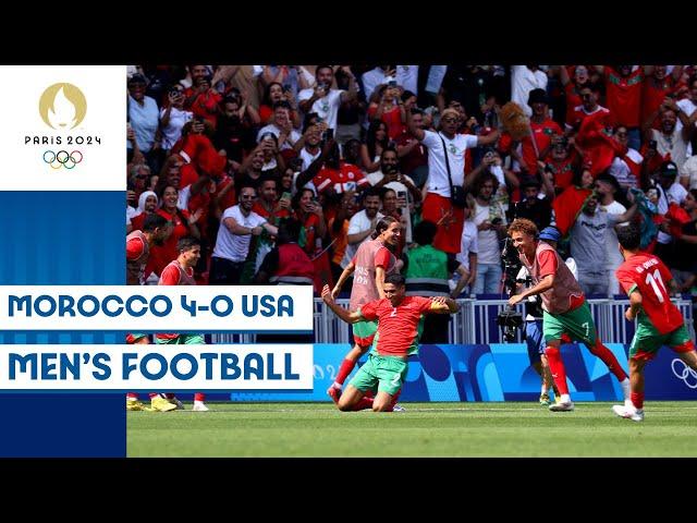 Morocco  Beat USA  to Enter Men's Mootball Semi-Finals | Paris 2024 highlights