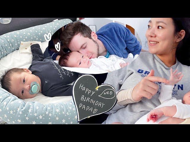 Husband's birthday present  First meeting with 6-month-old cousin Mixed Babies | VLOG