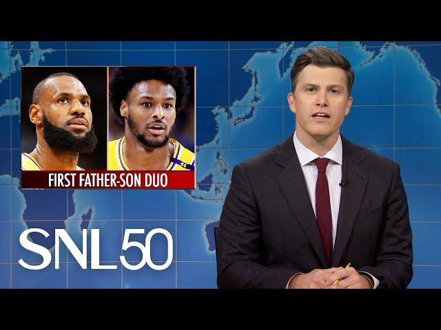 Weekend Update: LeBron James and Son Bronny Make NBA History - SNL