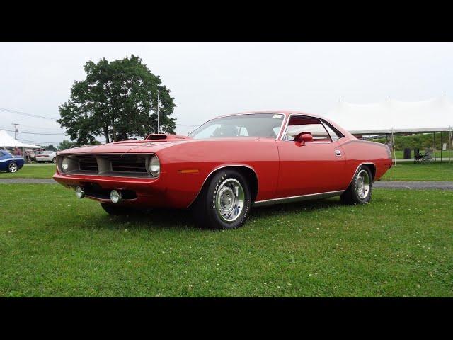 1970 Plymouth Cuda in Red & 426 Hemi Engine Sound on My Car Story with Lou Costabile