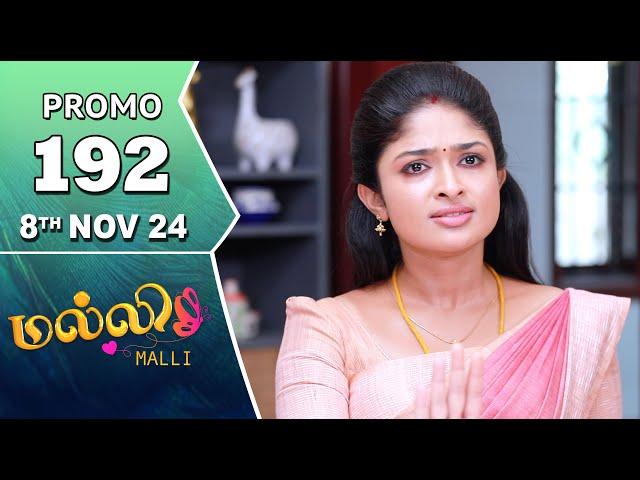 Malli Serial | Episode 192 Promo | 8th Nov 24 | Nikitha | Vijay | Saregama TV Shows Tamil