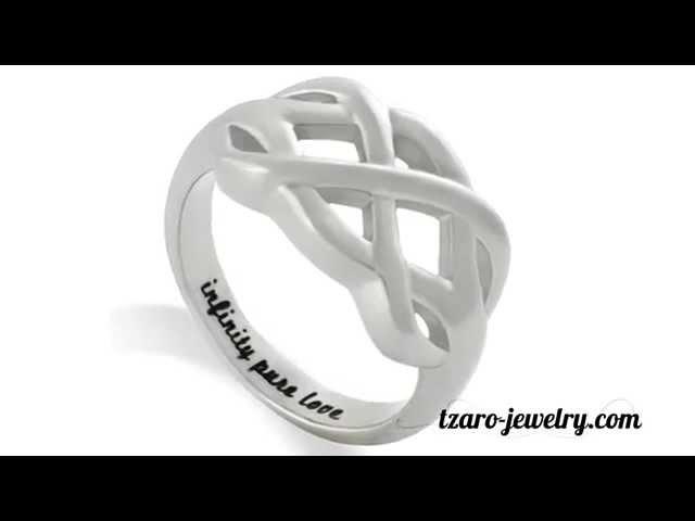 Infinity Ring - Love Ring Engraved "Infinity Pure Love", Sizes 6 to 9