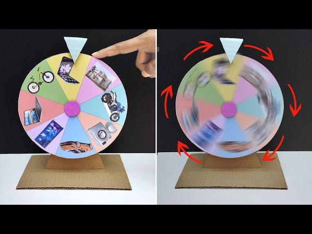 How to make a cardboard spinning wheel | Prize wheel | DIY wheel