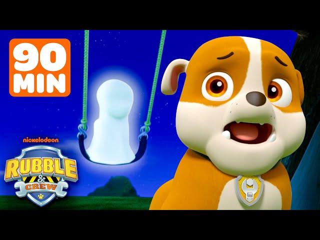 Rubble Finds a Spooky Ghost on Halloween! w/ PAW Patrol | 90 Minute Compilation | Rubble & Crew